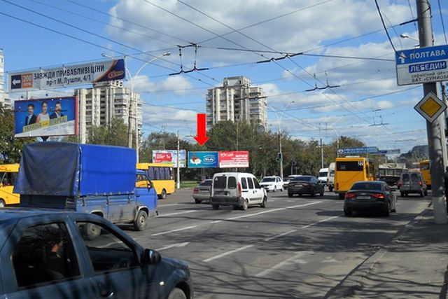 Щит 6x3,  Харьковская ул. / Лушпы пр., из центра