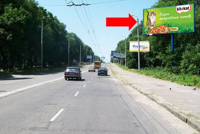Щит 6x3,  Львовское шоссе, 55, выезд в сторону Львова