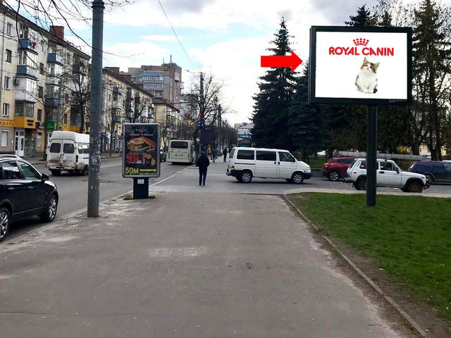 Беклайт 3.14x2.3,  Киевская ул., 55,  возле стадиона "Спартак", в центр