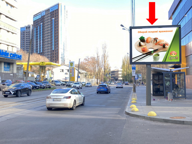 Цифрова панель 3.14x2.3,  Глибочицька  вул., 44, біля магазину "Flagman", супермаркета "Ельдорадо", в сторону Подола