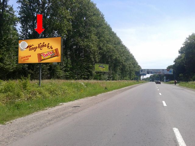 Щит 6x3,  Трасса Львов-Тернополь, с. Винники, выезд из города