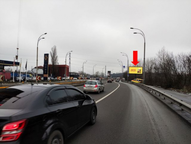 Призма 6x3,  Набережно-Рыбальская ул., напротив АЗС “Glusco”,возле клуба “Disco Radio Hall”, в сторону Оболони, Московского моста