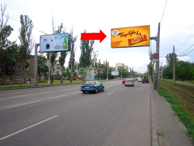 Призма 6x3,  Николаевская дорога, 289, возле автостоянки, парка "Лузановка", из центра (флажок)