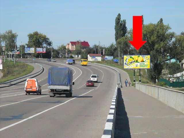 Щит 6x3,  2-я Набережная ул. реки Стрелки, возле моста, в сторону Роменской ул.