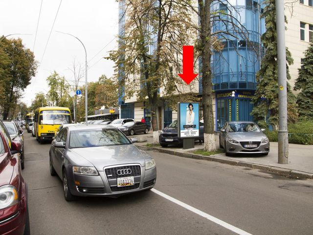 Сітілайт 1.2x1.8,  Московская ул., 23, в сторону ст. м. «Арсенальная»