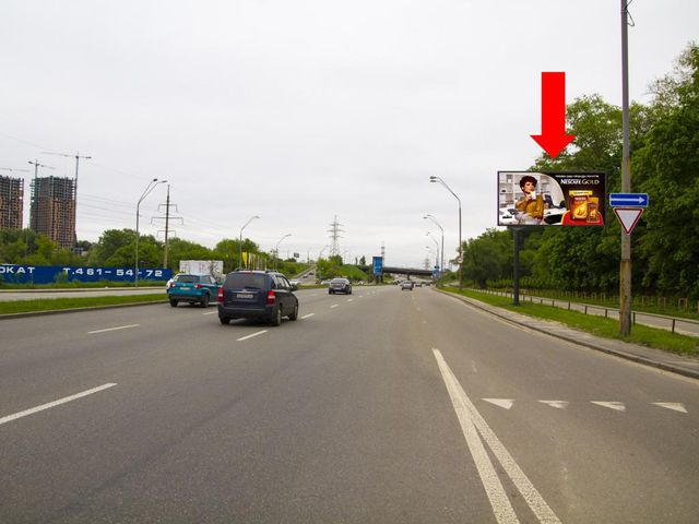 Щит 6x3,  Саперно-Слободская ул., возле АЗС WOG, в сторону Южного моста