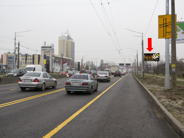 Цифрова панель 6x3,  Бандери пр. (колиш. Московський пр.) 22, навпроти автосалонів "Укравто", "Mazda", в сторону ст. м. "Почайна"