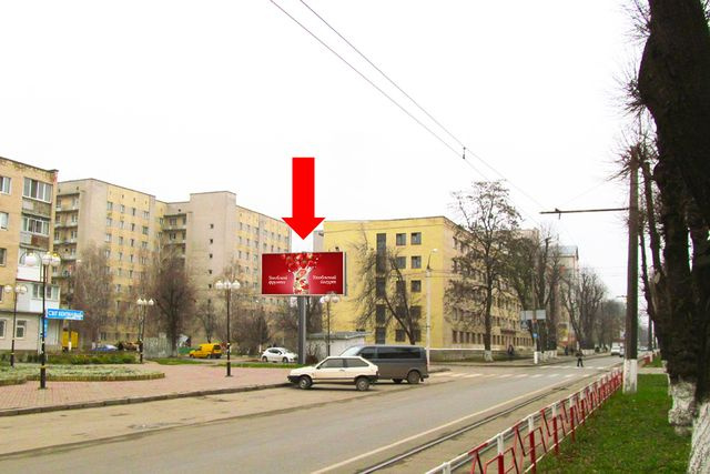 Щит 6x3, Замостянская ул. (бывш. 50-летия Победы ул.) / Острожского ул., возле ЗАГСа Щит 6x3, Замостянская ул. (бывш. 50-летия Победы ул.) / Острожского ул., возле ЗАГСа