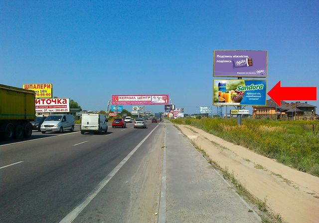Щит 6x3,  Окружная дорога, с. Зимна Вода, возле супермаркетов "Эпицентр", "METRO", нижний