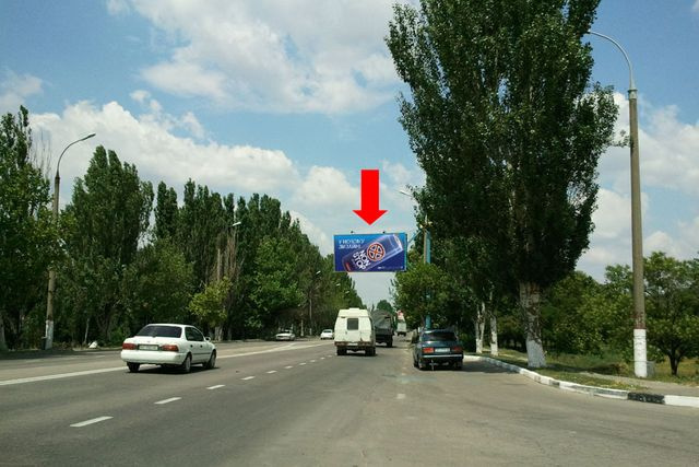 Щит 6x3, Николаевское шоссе, возле АЗС "УкрНафта", гусь, над дорогой, из центра Щит 6x3, Николаевское шоссе, возле АЗС "УкрНафта", гусь, над дорогой, из центра