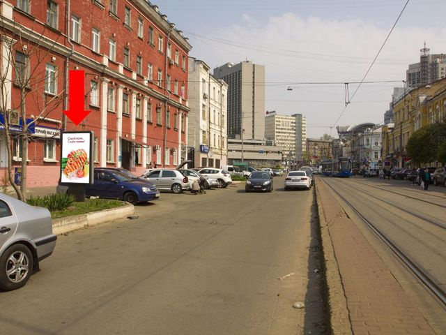 Сітілайт 1.2x1.8,  Старовокзальная ул.,14/16, в сторону ул. Жилянской, пл. Победы