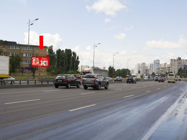 Щит 6x3,  Бажана пр., 300м. за Харьковской пл., в центр